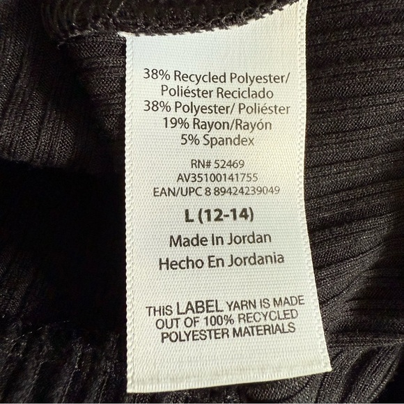 Avia Black half Zip-Up long sleeve Sweater with front kangaroo pocket size Large - Picture 5 of 6